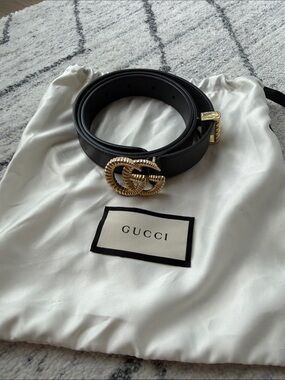 Gucci | Accessories | Gucci 2mm Leather Tie Belt Double Gg  display picture 3